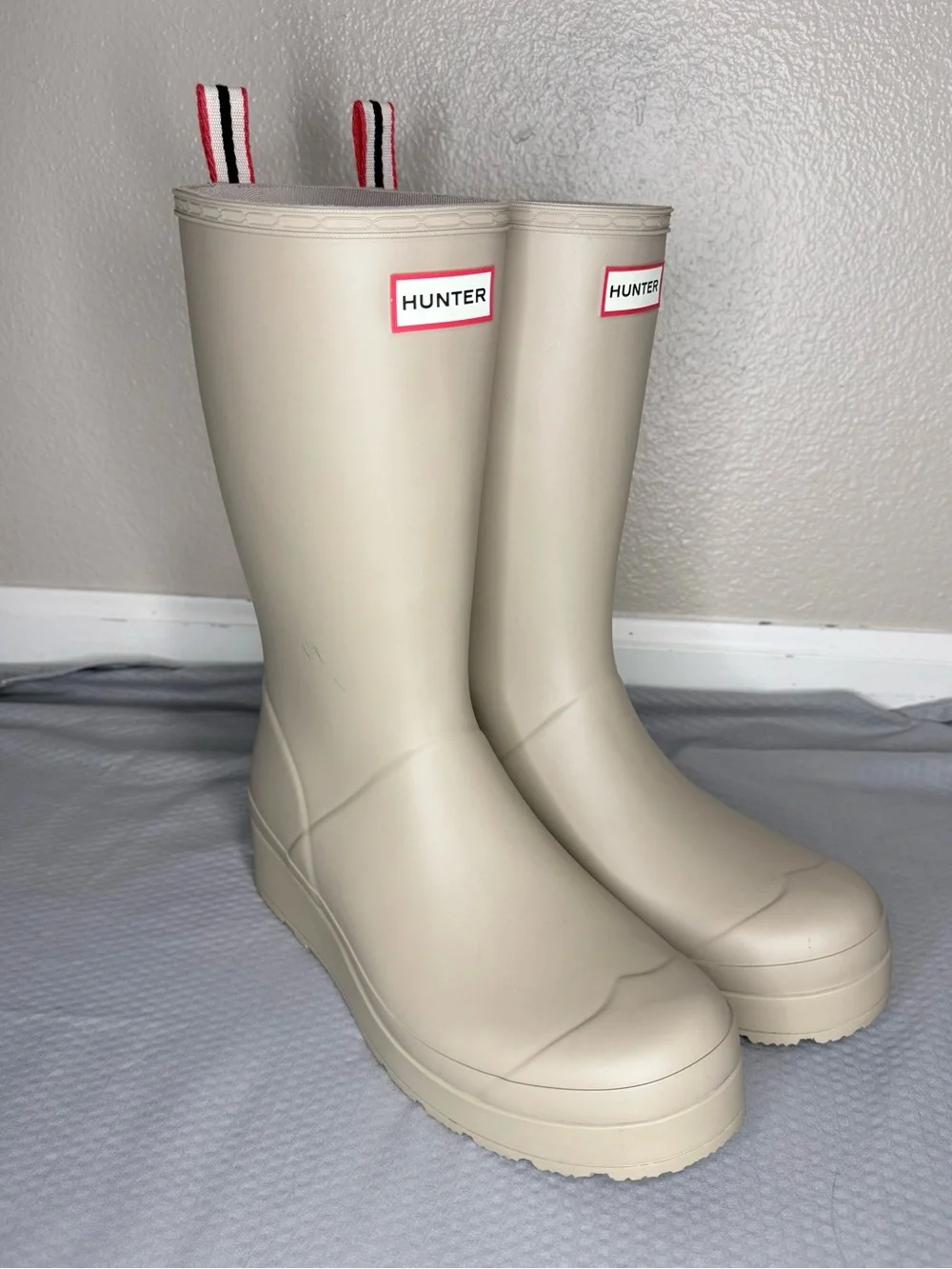 Hunter Women’s Original Play Tall Zinc Tan Waterproof Rain Boot -Sz 11, Like New